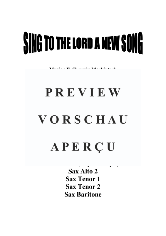 gallery: Sing To The Lord A New Song, , Saxophonquintett