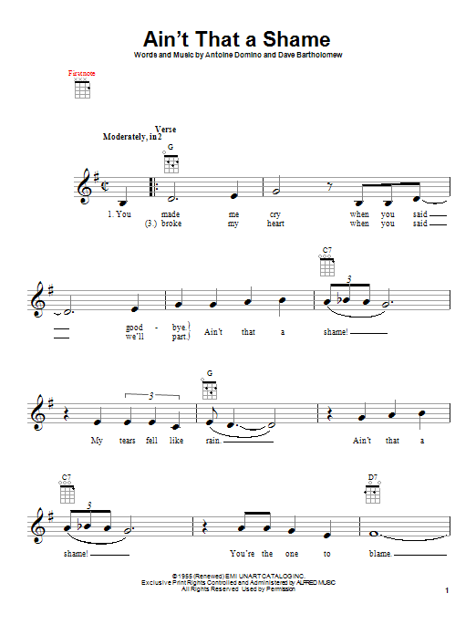 Product gallery: Page 1 of 1 Ain't That A Shame, Fats Domino
