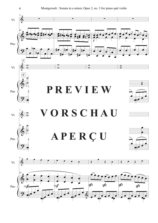 Product gallery: Page 7 of 21 Sonata in a minor, Opus 2 no. 3 , , (violin + piano)