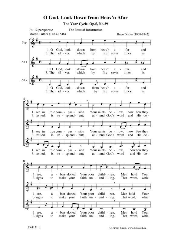 gallery: O God, Look Down from Heav´n Afar (The Year Cycle, Op.5, No.29), , Frauenchor SAA