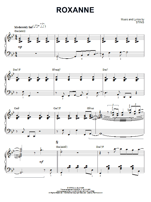 Product gallery: Page 1 of 1 Roxanne [Jazz version] (arr. Brent Edstrom), The Police