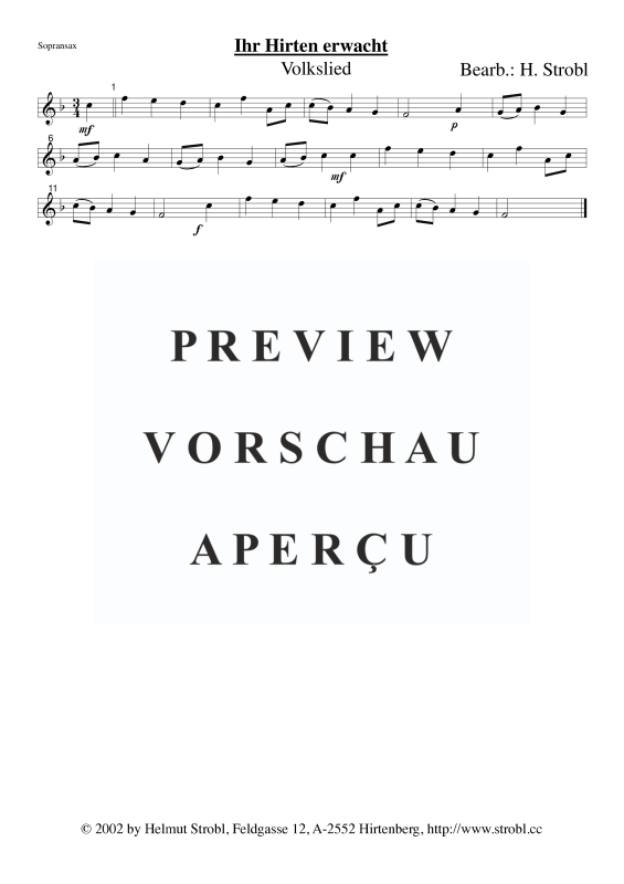 gallery: Ihr Hirten erwacht, , Saxophonquintett AATTB