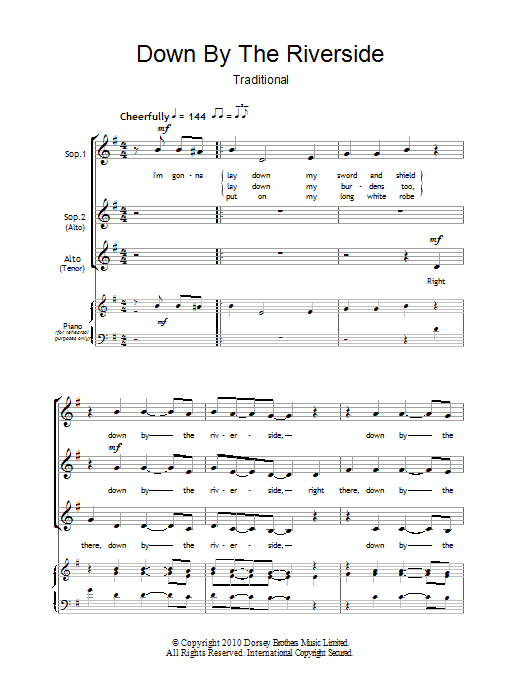 Produktgalerie: Seite 1 von 1 Down By The Riverside (arr. Barrie Carson Turner), African-American Spiritual, Chor