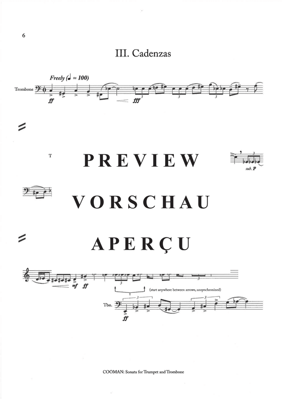 Produktgalerie: Seite 7 von 10 Sonata for Trumpet and Trombone , , (Trompete in C + Posaune)