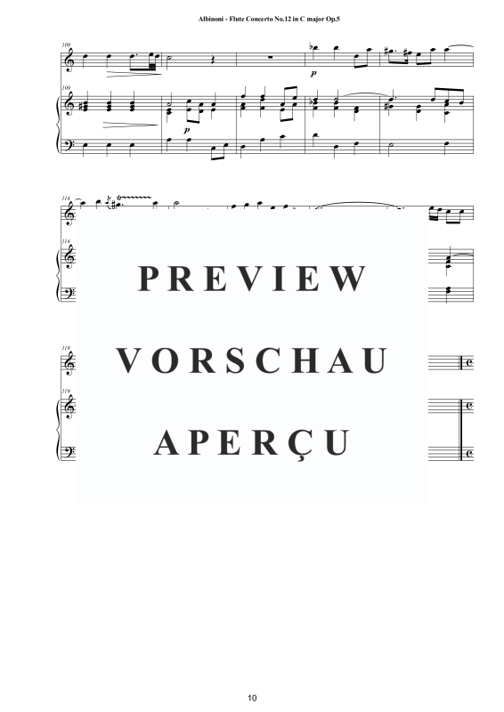 Product gallery: Page 11 of 11 Flute Concerto No.12 in C-Dur Op.5, , Flute and Piano/Harpsichord