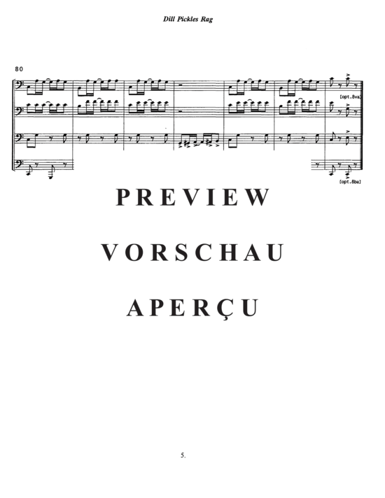 Product gallery: Page 8 of 13 Dill Pickles Rag , , (Tuba Quartett EETT)