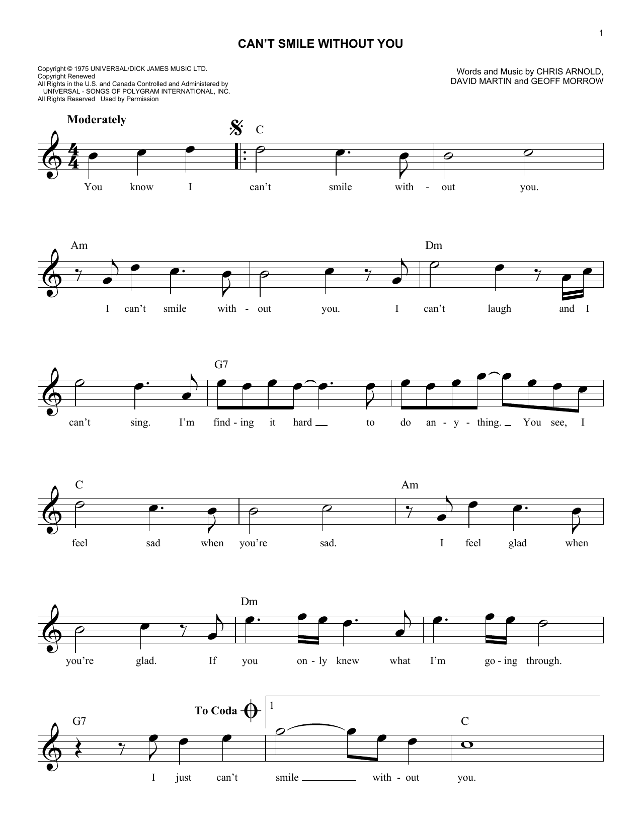 Produktbild zu: Can't Smile Without You
