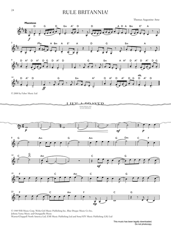 Product gallery: Page 1 of 1 Rule Britannia, Thomas Arne