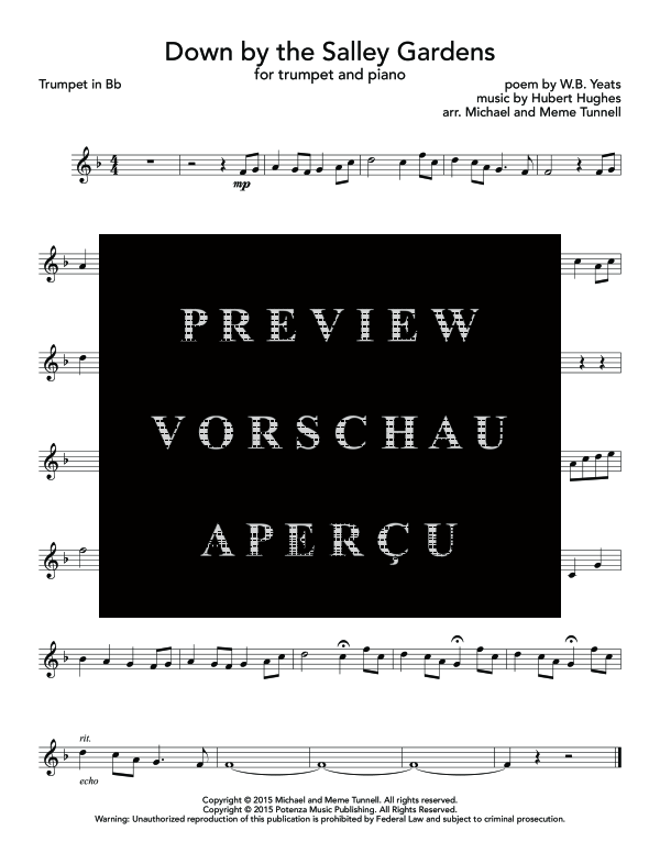 Produktgalerie: Seite 8 von 9 Down by the Salley Gardens, , (Trompete in B und Klavier)