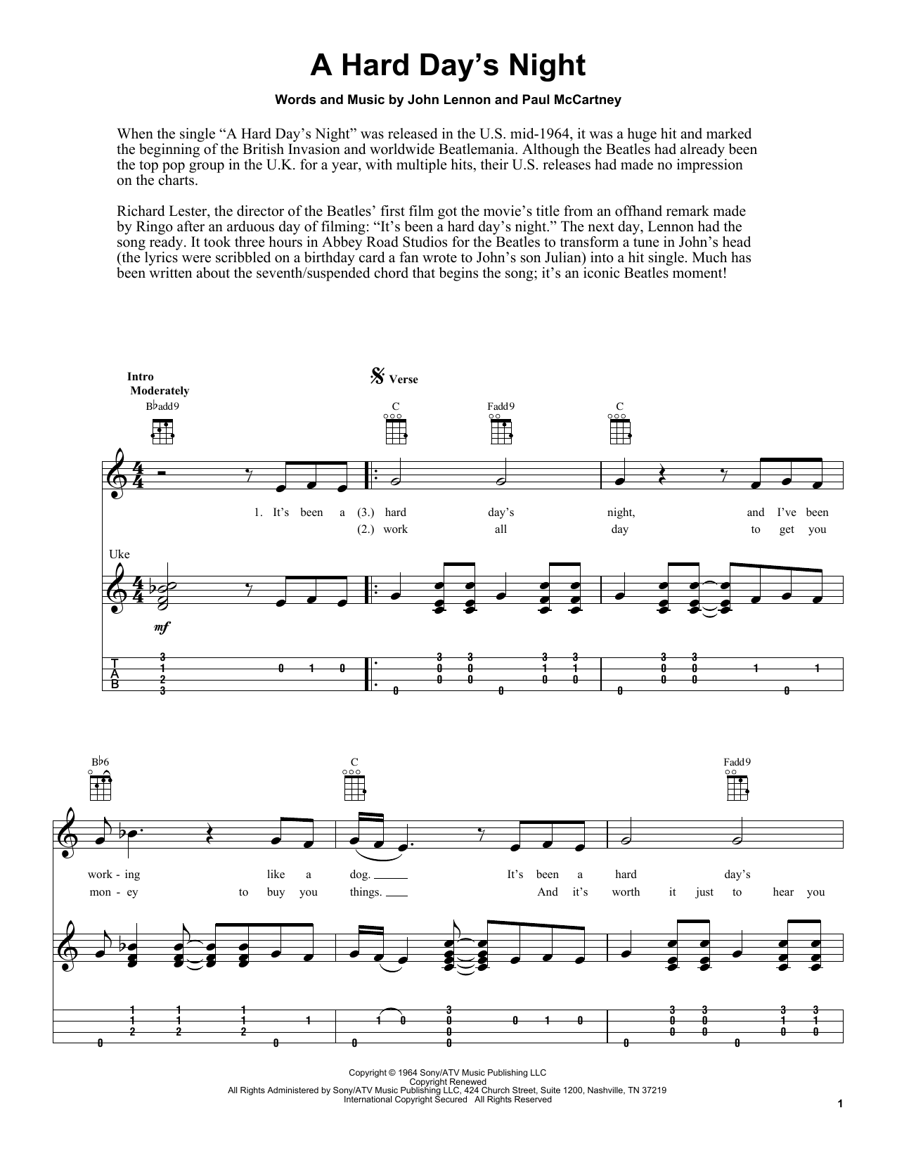 Product gallery: Page 1 of 1 A Hard Day's Night, The Beatles