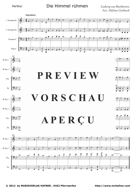 Produktgalerie: Seite 1 von 11 Die Himmel rühmen, , (Blechbläser Quartett)