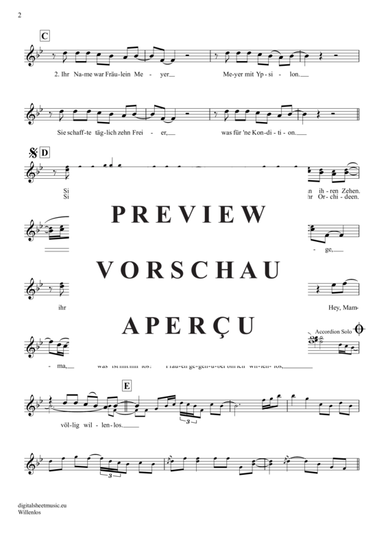 Product gallery: Page 3 of 4 Willenlos , Westernhagen, (violin)