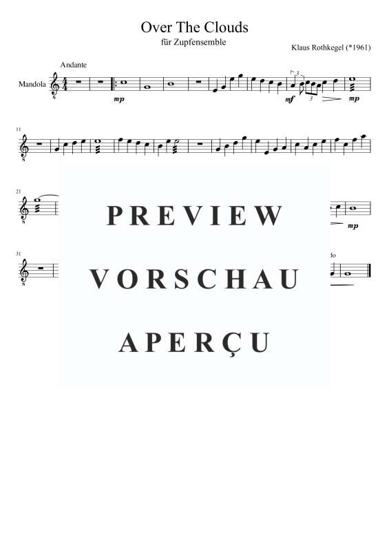Over The Clouds (Einzelstimmen)