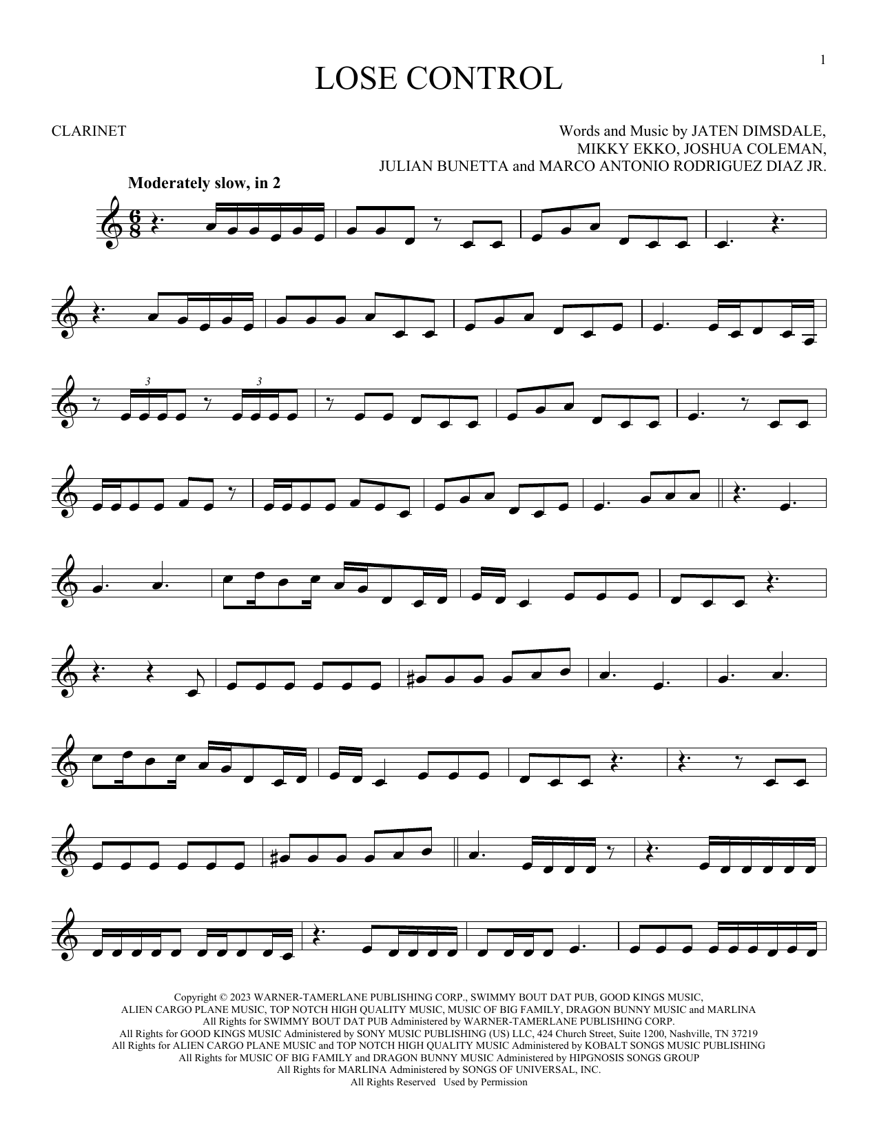 Product gallery: Page 1 of 1 Lose Control, Teddy Swims