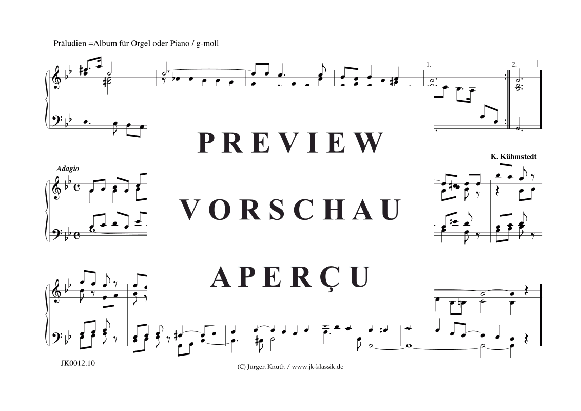Product gallery: Page 11 of 11 Präludien G-Moll , , (organ/piano solo)