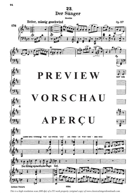 gallery: Der Sänger D.149 , , (Gesang hoch + Klavier)