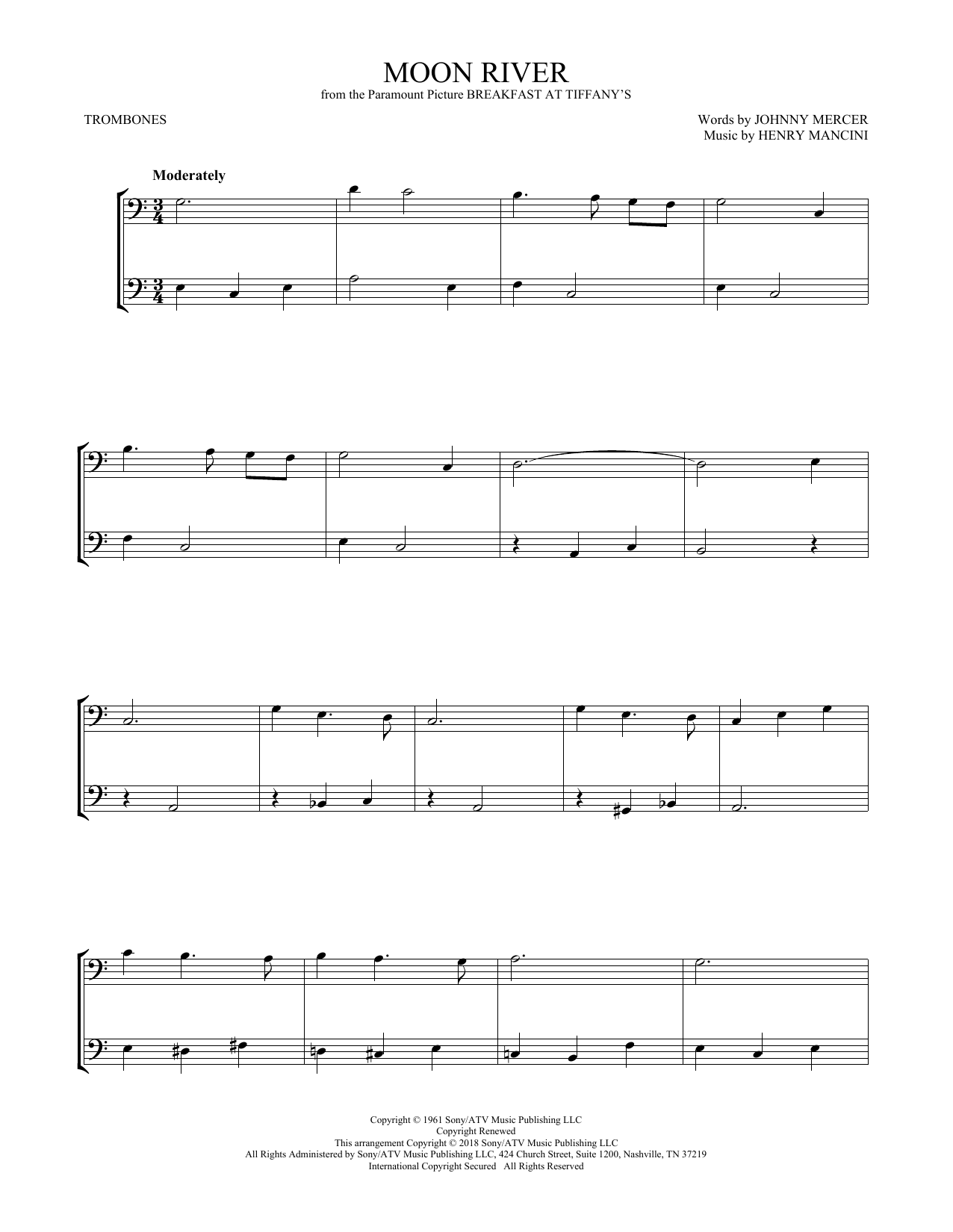 Product gallery: Page 1 of 1 Moon River, Henry Mancini