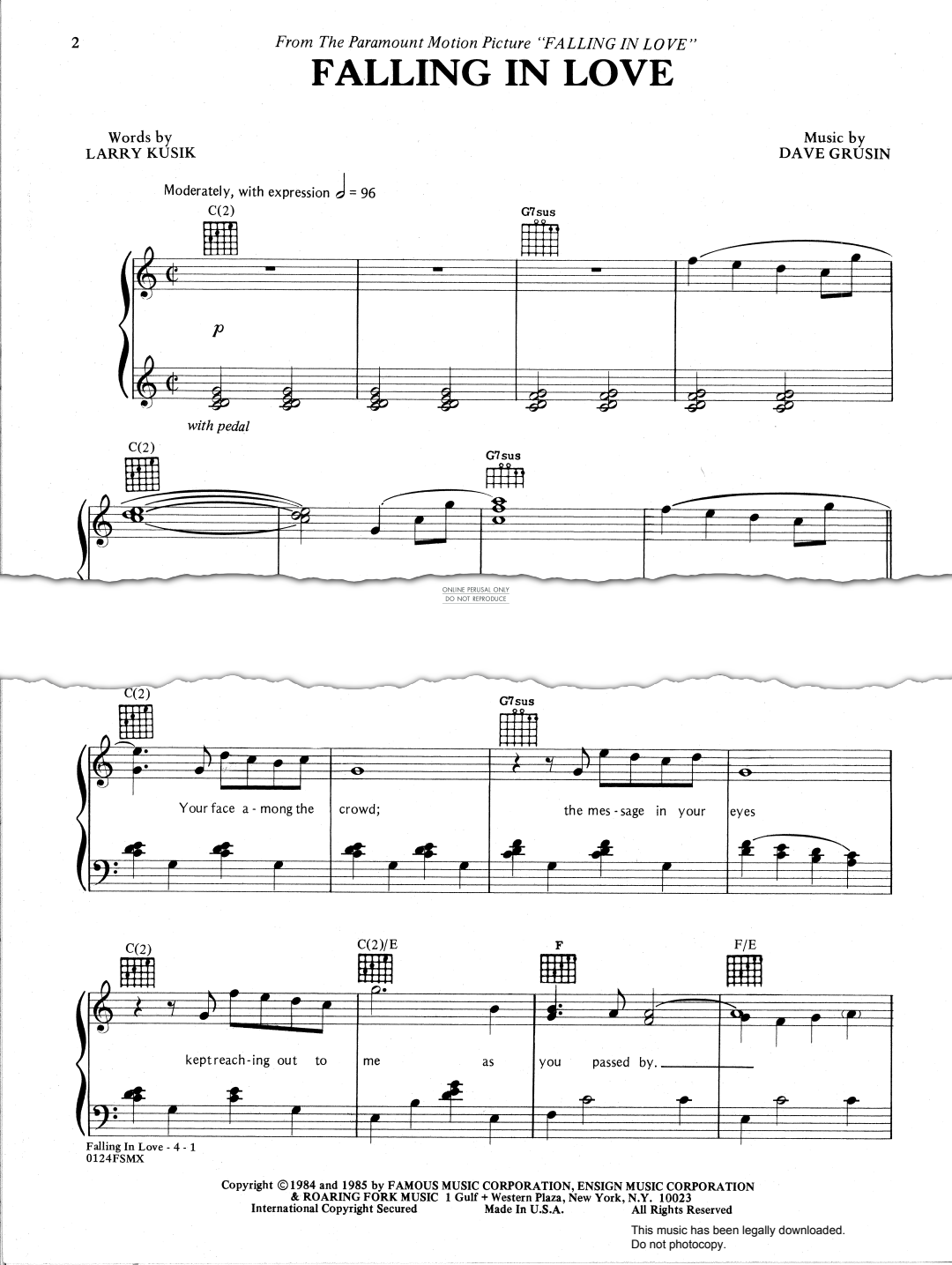 Produktbild zu: Falling In Love
