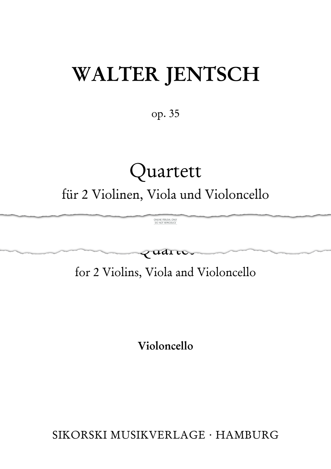 Product picture to: String Quartet