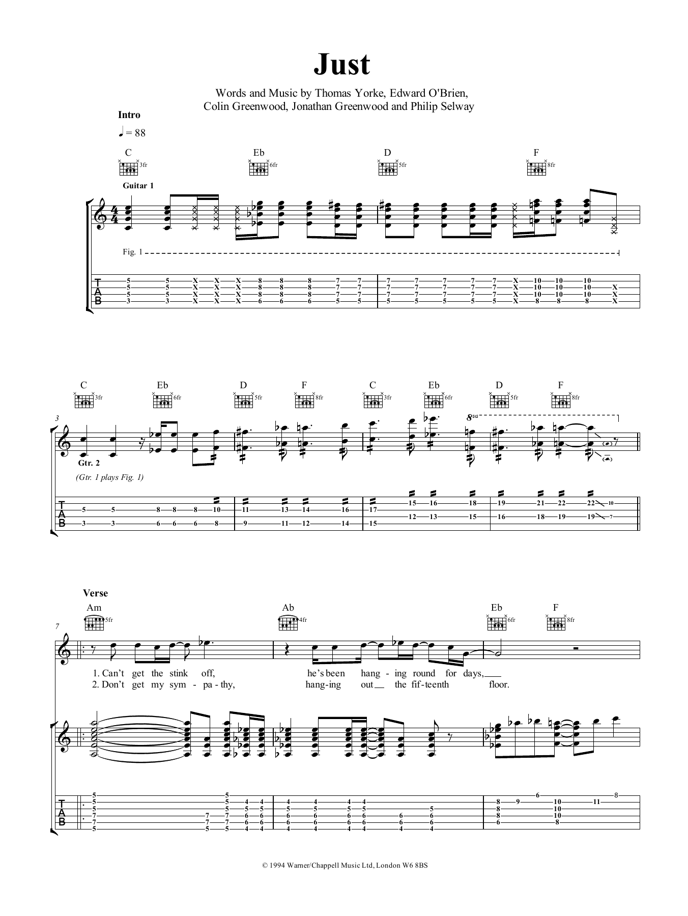 Product gallery: Page 1 of 1 Just, Radiohead