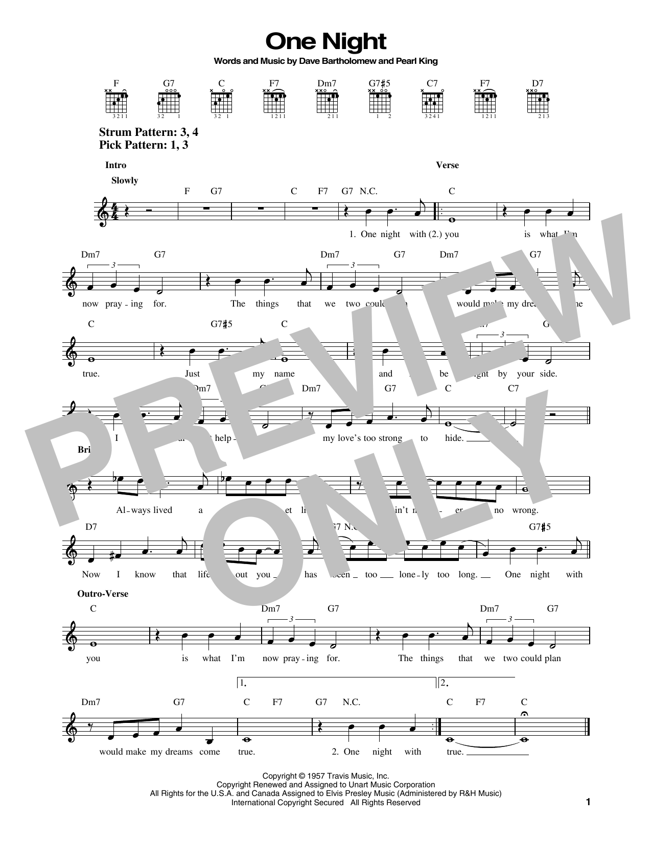 Produktgalerie: Seite 1 von 1 One Night, Elvis Presley, Gitarre