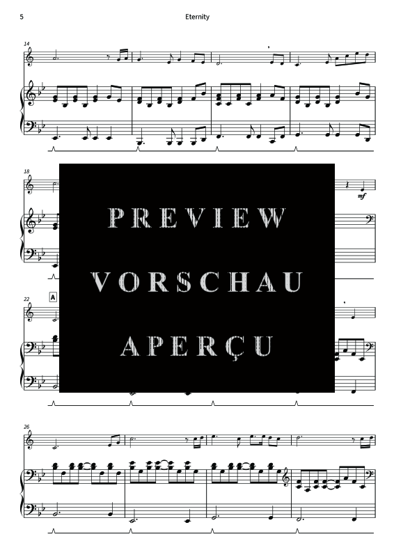 gallery: Eternity, , Flügelhorn/Trompete in B und Klavier