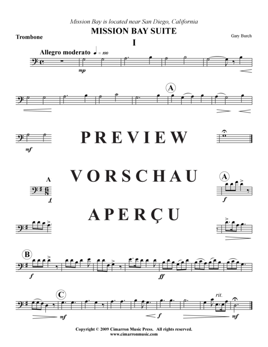 Produktgalerie: Seite 8 von 13 Mission Bay Suite, 4 Sätze , , (Tromp in B, Horn, Pos, Tuba)
