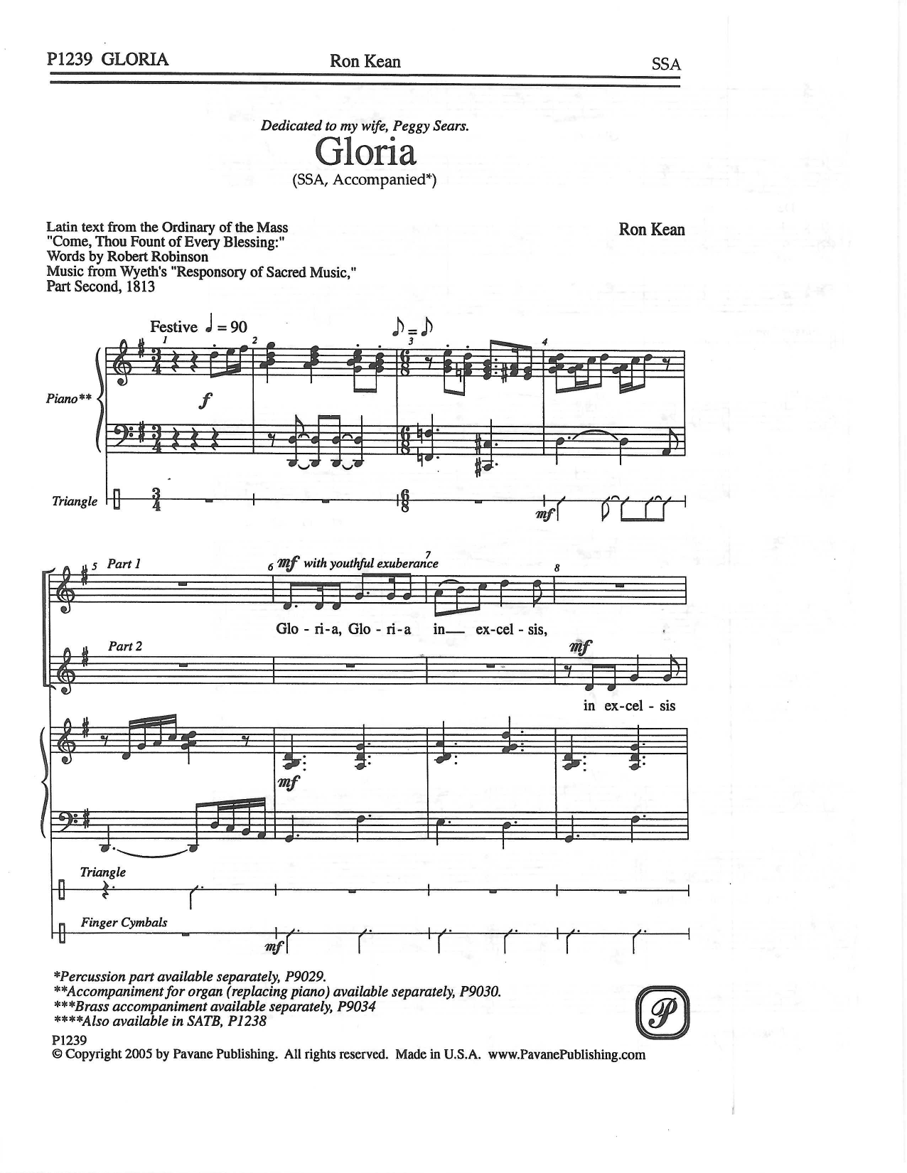 Produktgalerie: Seite 1 von 1 Gloria, Ron Kean, Chor
