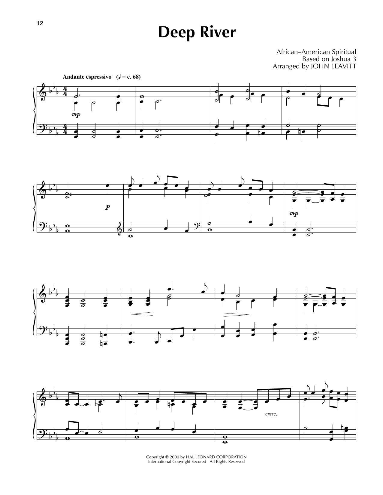 Produktbild zu: Deep River (arr. John Leavitt)