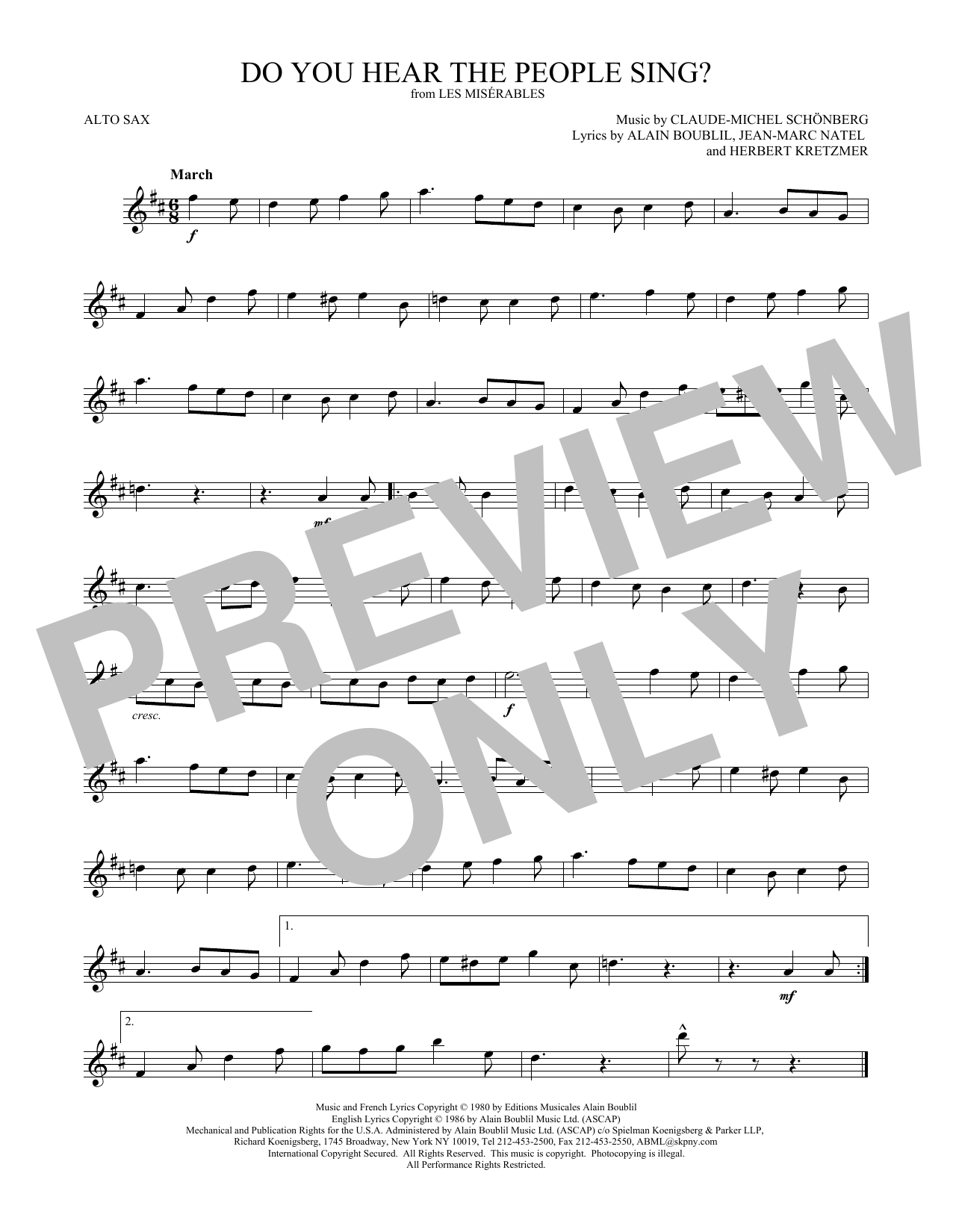 Product gallery: Page 1 of 1 Do You Hear The People Sing?, Claude-Michel Schönberg