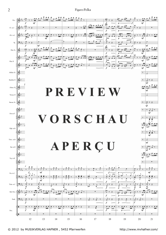 Product gallery: Page 7 of 11 Figaro-Polka, , (large wind orchestra)