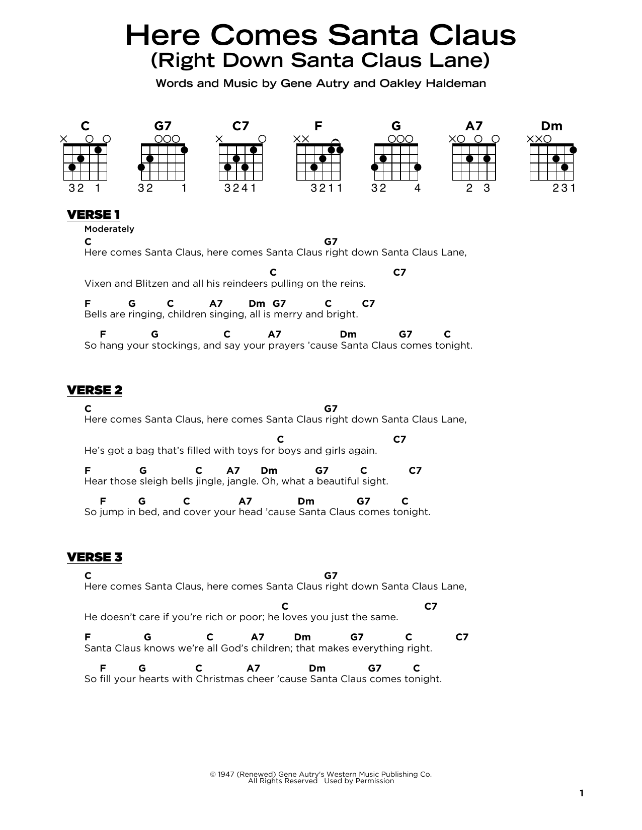 Produktbild zu: Here Comes Santa Claus (Right Down Santa Claus Lane)