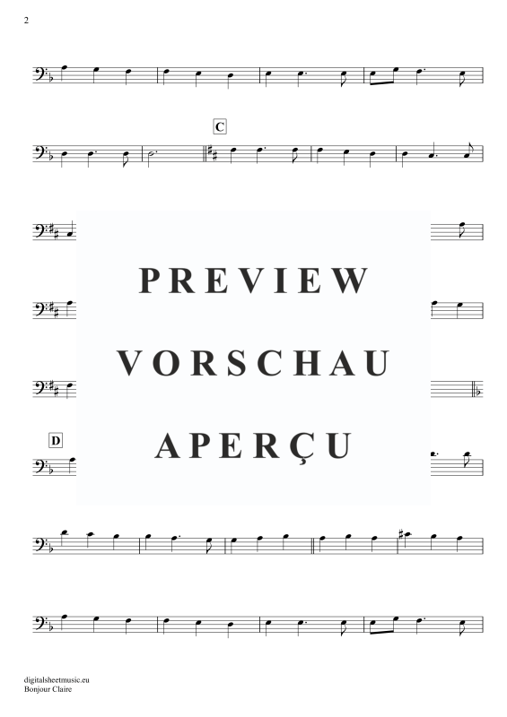 Product gallery: Page 3 of 4 Bonjour Claire, Traditional, (Posaune / Bariton)