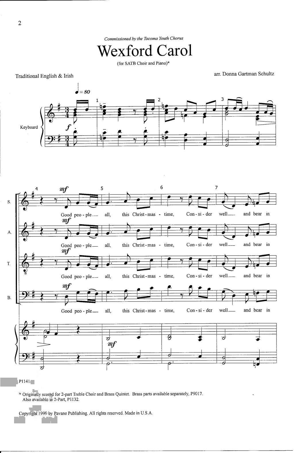 Produktgalerie: Seite 1 von 1 Wexford Carol, Donna Gartman Schultz, Chor
