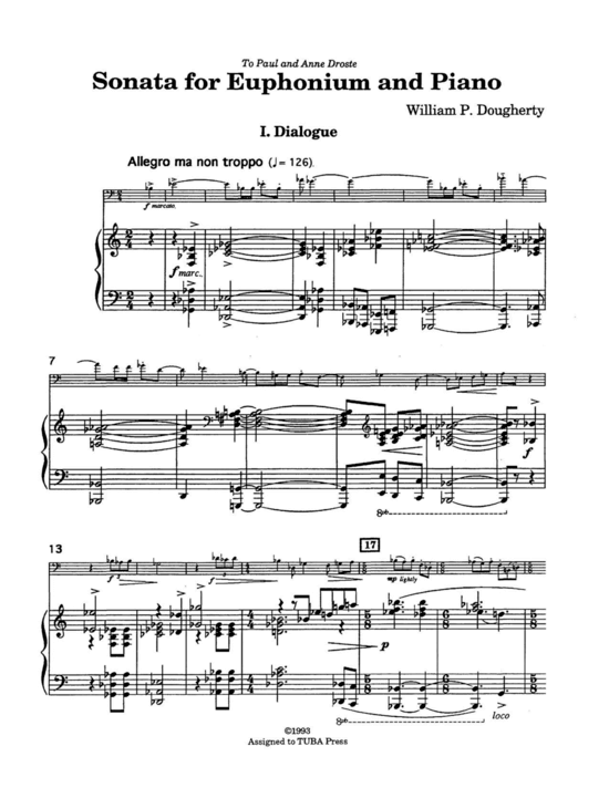 Product picture to: Sonata for Euphonium William Dougherty