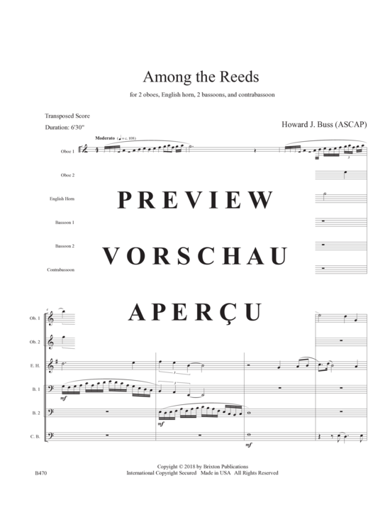 Product gallery: Page 4 of 21 Among the Reeds , , (2 oboes, cor anglais, 2 bassoons and contrabassoon)
