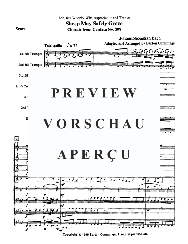 Produktgalerie: Seite 3 von 11 Schafe können sicher weiden, , Brass Ensemble - Nonett