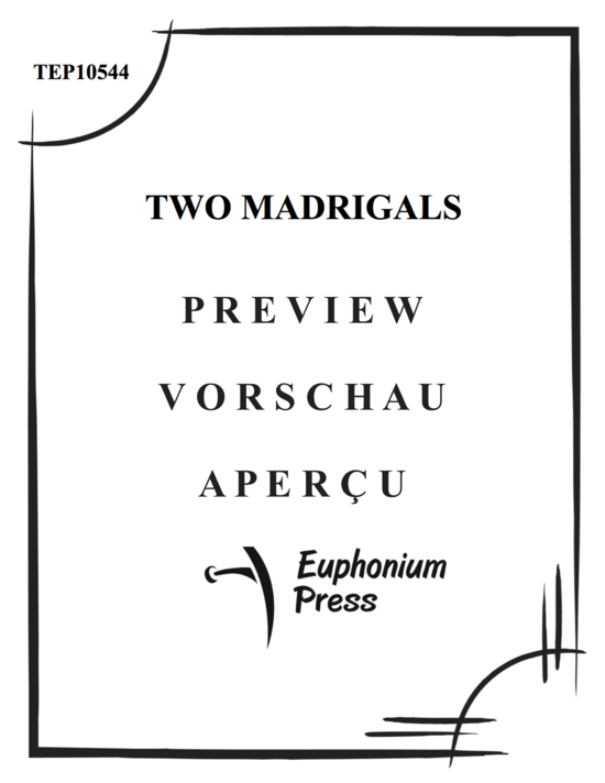 Produktgalerie: Seite 2 von 14 Two Madrigals , , (Tuba Quartett EETT)