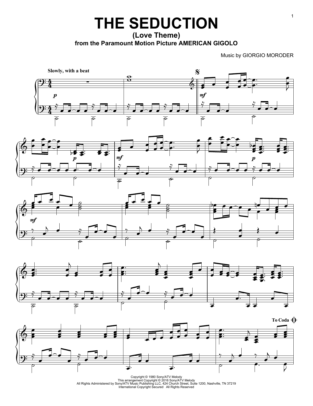 Product gallery: Page 1 of 1 The Seduction (Love Theme), Giorgio Moroder