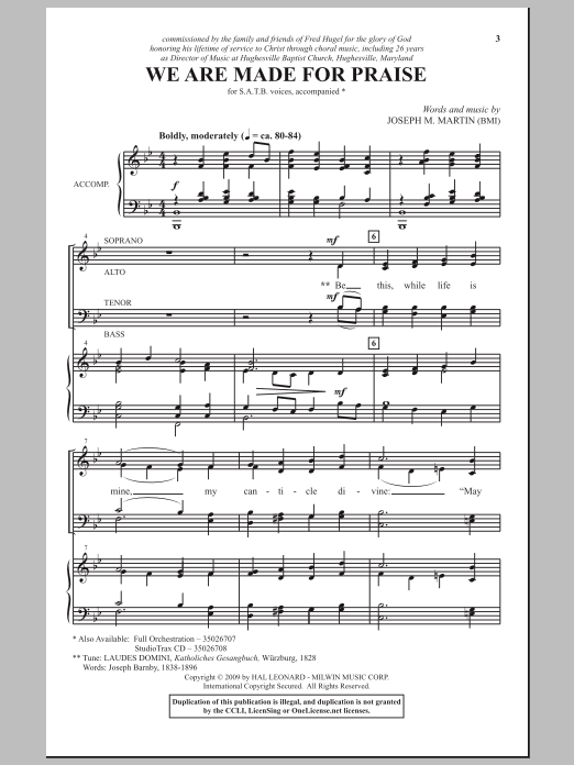 Produktbild zu: We Are Made For Praise