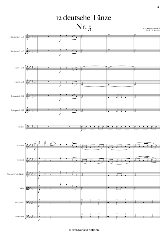 Produktbild zu: Deutscher Tanz Nr. 5Ludwig van Beethoven