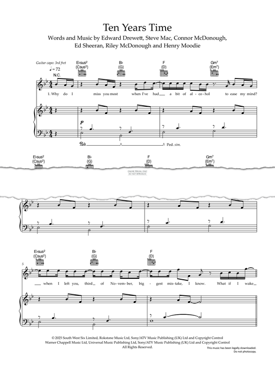 Produktgalerie: Seite 1 von 1 Ten Years Time, Henry Moodie, Gesang, Gitarre, Klavier