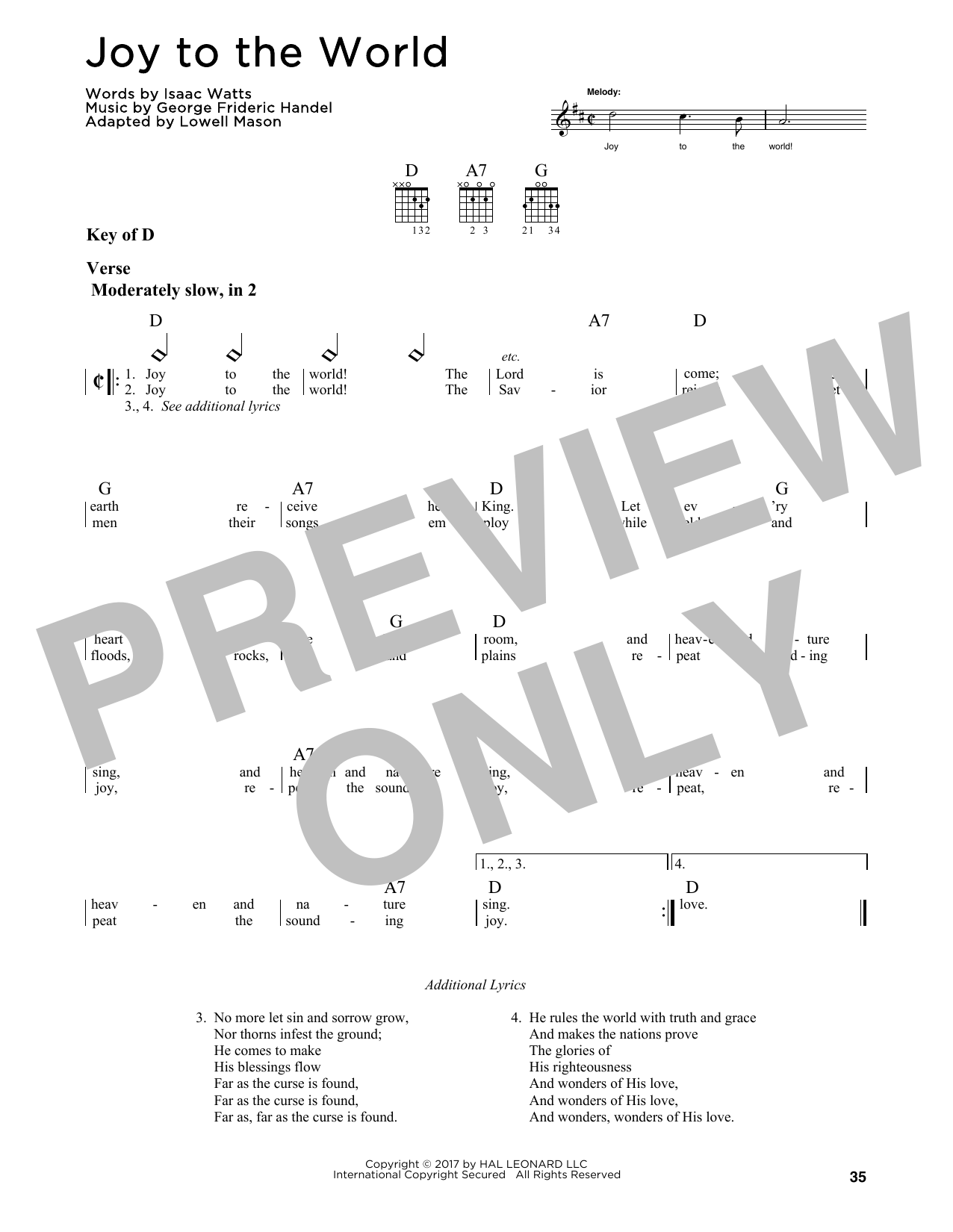 Product gallery: Page 1 of 1 Joy To The World, George Frideric Handel