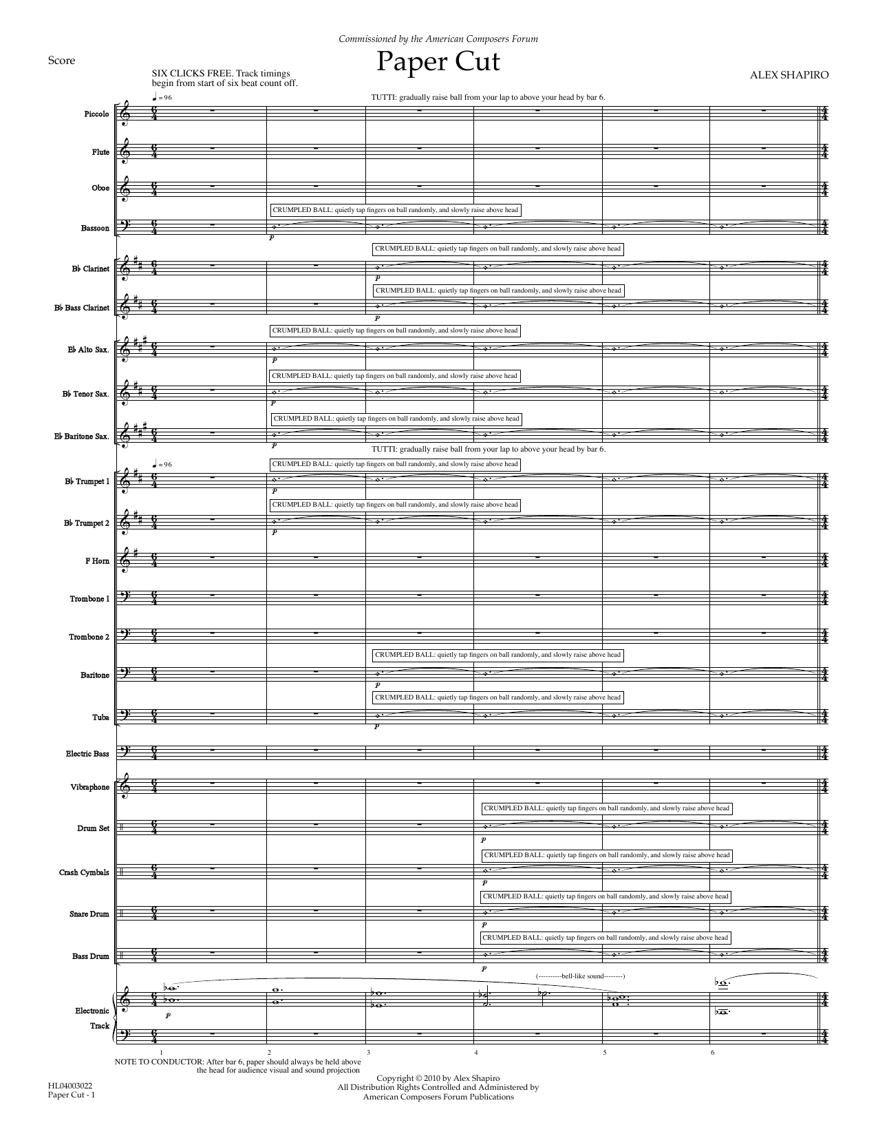 Product picture to: Paper Cut - Full Score