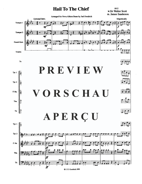 Produktgalerie: Seite 3 von 9 Hail to the Chief, , Blechbläser Quintett