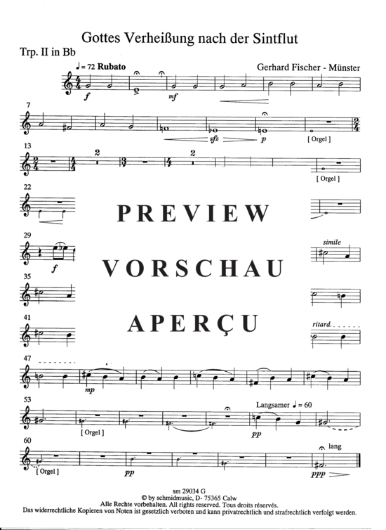 Product gallery: Page 2 of 3 Gottes Verheissung nach der Sindflut , , (Trumpet 2 - single part)