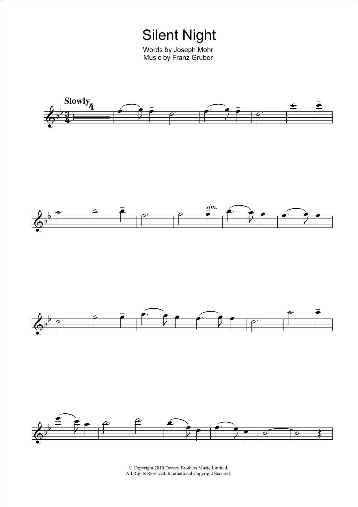 Product gallery: Page 1 of 1 Silent Night, Traditional Carol