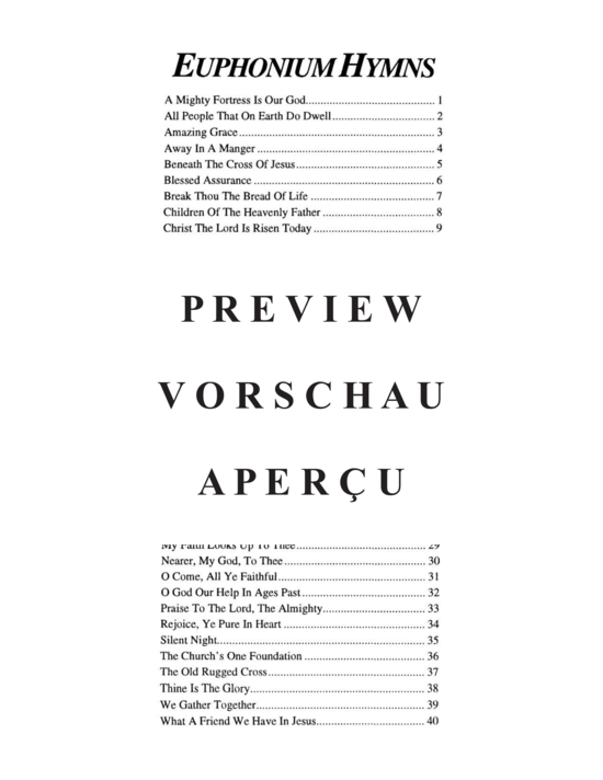 Product gallery: Page 4 of 21 Euphonium Hymns , , (euphonium + piano)