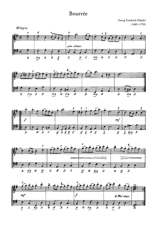 Product picture to: Bourrée Georg Friedrich Händel
