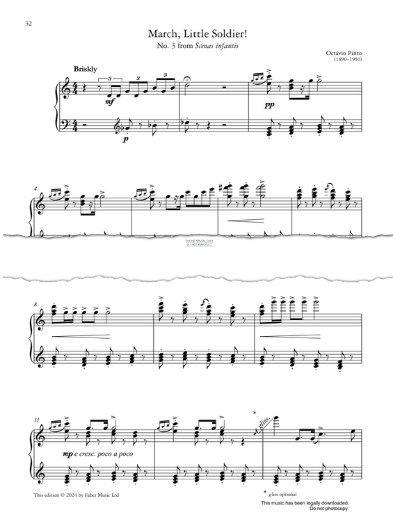 Produktgalerie: Seite 1 von 1 March, Little Soldier! (No. 3 from Scenas infantis), Octavio Pinto, Klavier